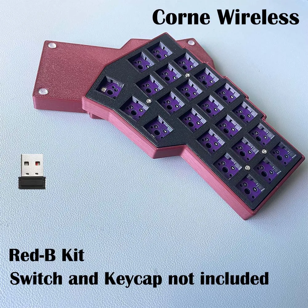 CORNE V4 2.4G Wireless Split Ergonômico MX Teclado Mecânico Hot-swappable VIAL Programável Versão de Carga de 46 teclas