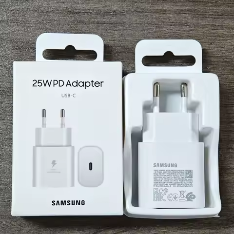 Samsung 25W PD Charger Super Fast Charge Adapter For Galaxy S25 S24 S23 S22 S21 S20 Z Flip Fold 7 6 5 4 3 2 A16 A26 A36 A56 A17