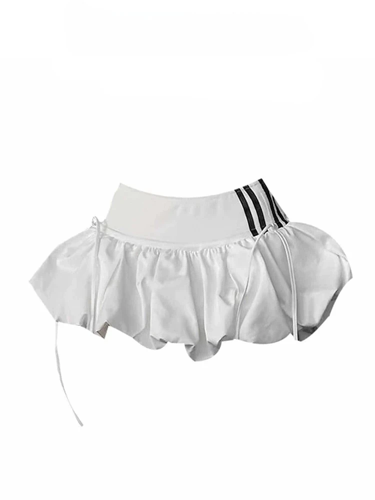 Summer Women 2000s Aesthetic Mini Skirt Gyaru Coquette Japanese Y2k Kpop College Style Low Waisted Skirt Kawaii Cyber Punk Hot