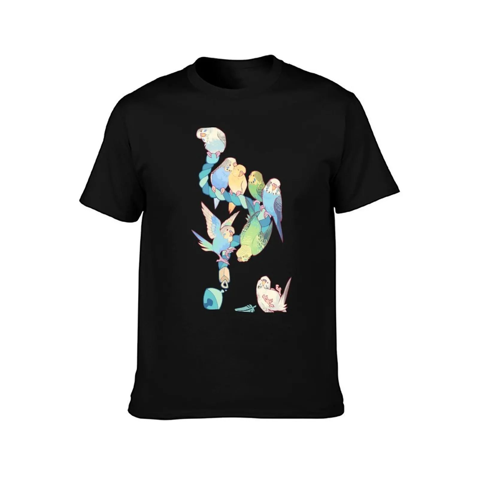 Budgie bunch bubblegum ice cream flavored T-Shirt Summer Casual Cotton Tee Oversized Streetwear Tops Vintage Graphic Print