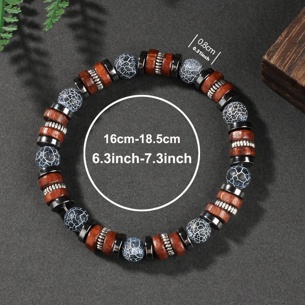 Weathered agate bracelet men n - Vintage Fashion Outfits Men recension och pris