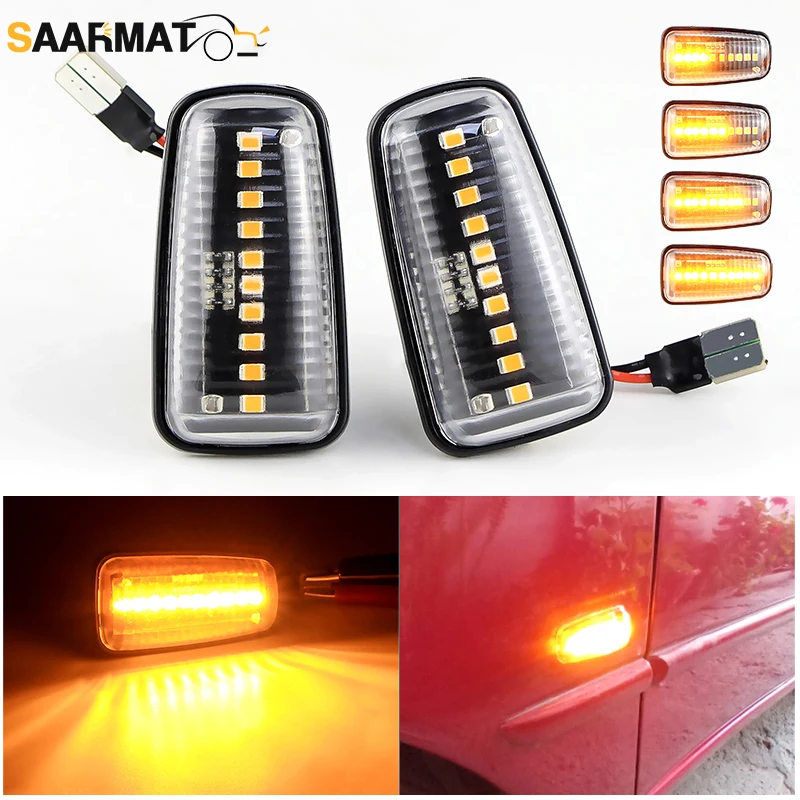 2 قطعة إضاءة مقاومة للماء متتابعة بدوره أضواء الإشارة الديناميكية الجانب ماركر أضواء لسيتروين بيرلينجو كسارا ثاب ساكسو Xantia XM ZX #1