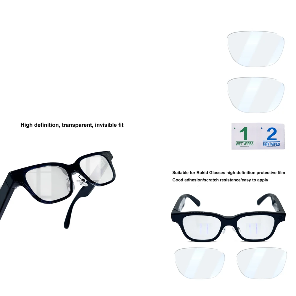

Lens Screen Hood for Rokid Glasses film set of high-definition anti-scratch AR glasses protective film front PET lens film