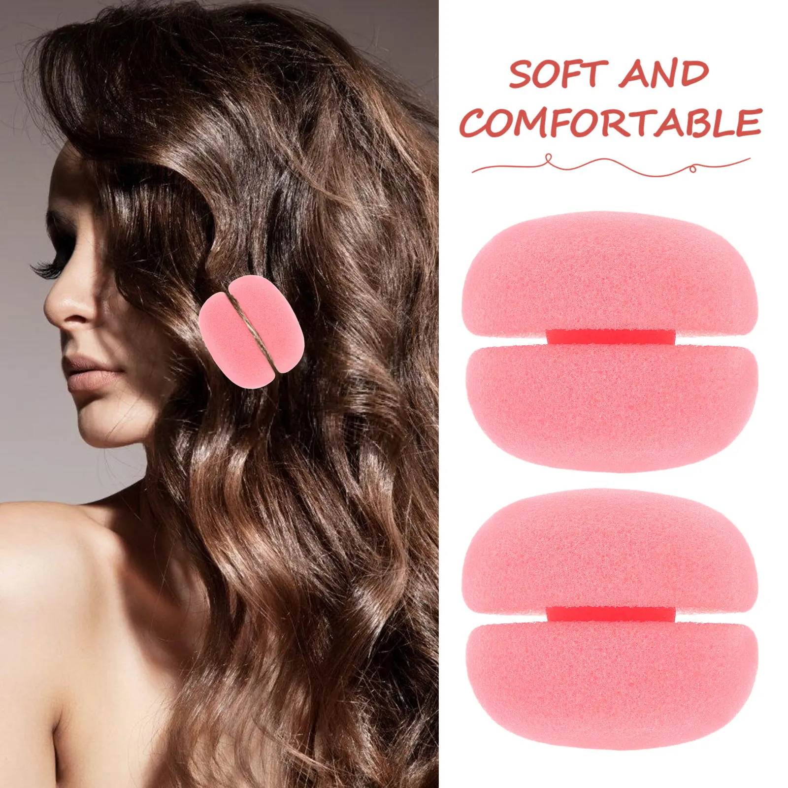 10Pcs Womens Sponge Hair Rollers Mushroom Design Soft Curlers for Natural Looking Bounce Volume Styling Tool for Daily