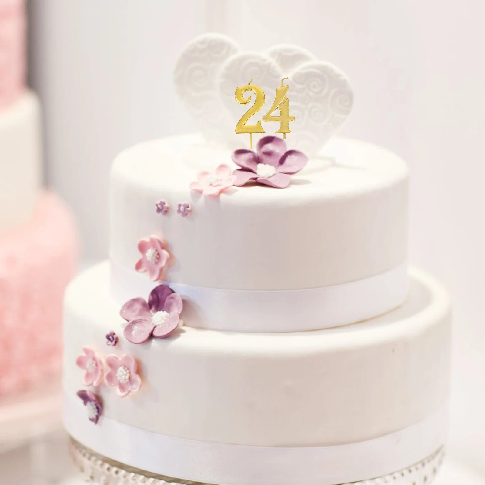 

10Pcs Birthday Cake Decoration Glitter Number Candles Curved Design Party Celebration Cake Toppers Anniversary