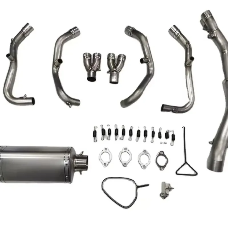 STLF Motorcycle ZX25R Exhaust Escape 2020 2021 2022 for KAWASAKI Ninja ZX-25R Exhaust Muffler Pipe Steel Titanium