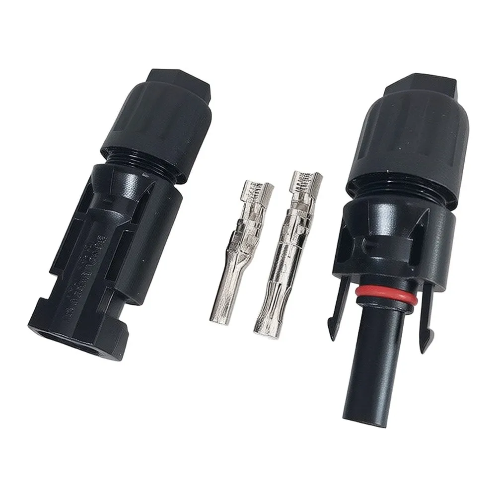 100 Pairs 10AWG Red Copper Solar PV Panel Connectors IP67 Waterproof Rated for 30A 1000V DC Outdoor Photovoltaic Systems