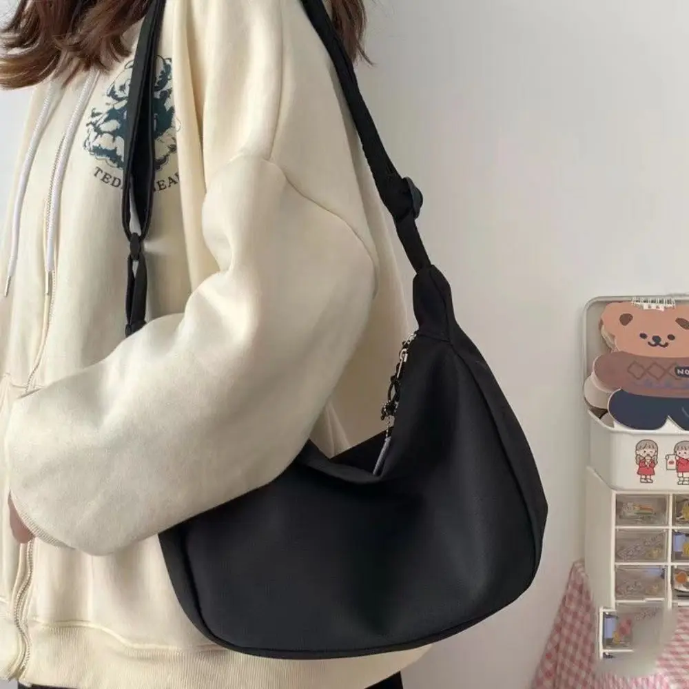 

Corduroy Waffle Plaid Shoulder Bag Korean Style Large Capacity Solid Color Shoulder Bag Cotton Cloth Tote Bag