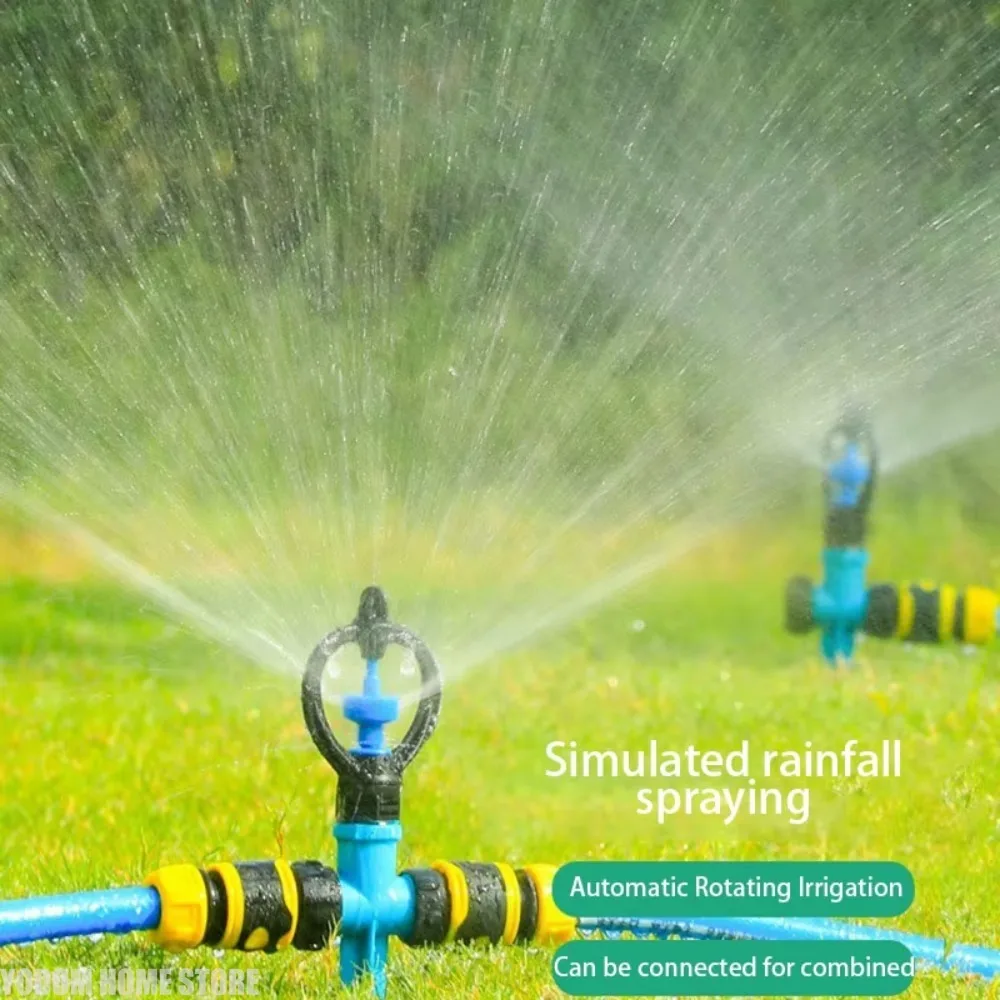 Automatic Rotary Wheel Watering Nozzle Garden Irrigation Sprinkler Vegetable Tool Garden Sprinkler Lawn Horticultural Sprinkler