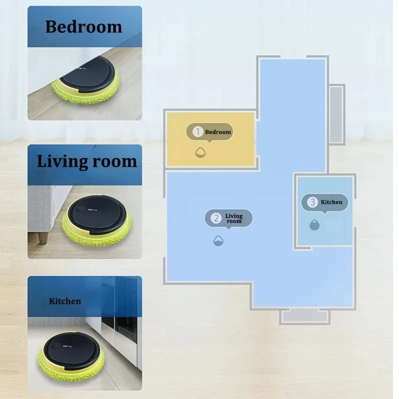 2024 New ALEE Automatically 4000mAh 230ML Water Tank Super Quiet Dry and Wet Sweep Robot Cleaner Rechargable Vacuum Cleaner Home