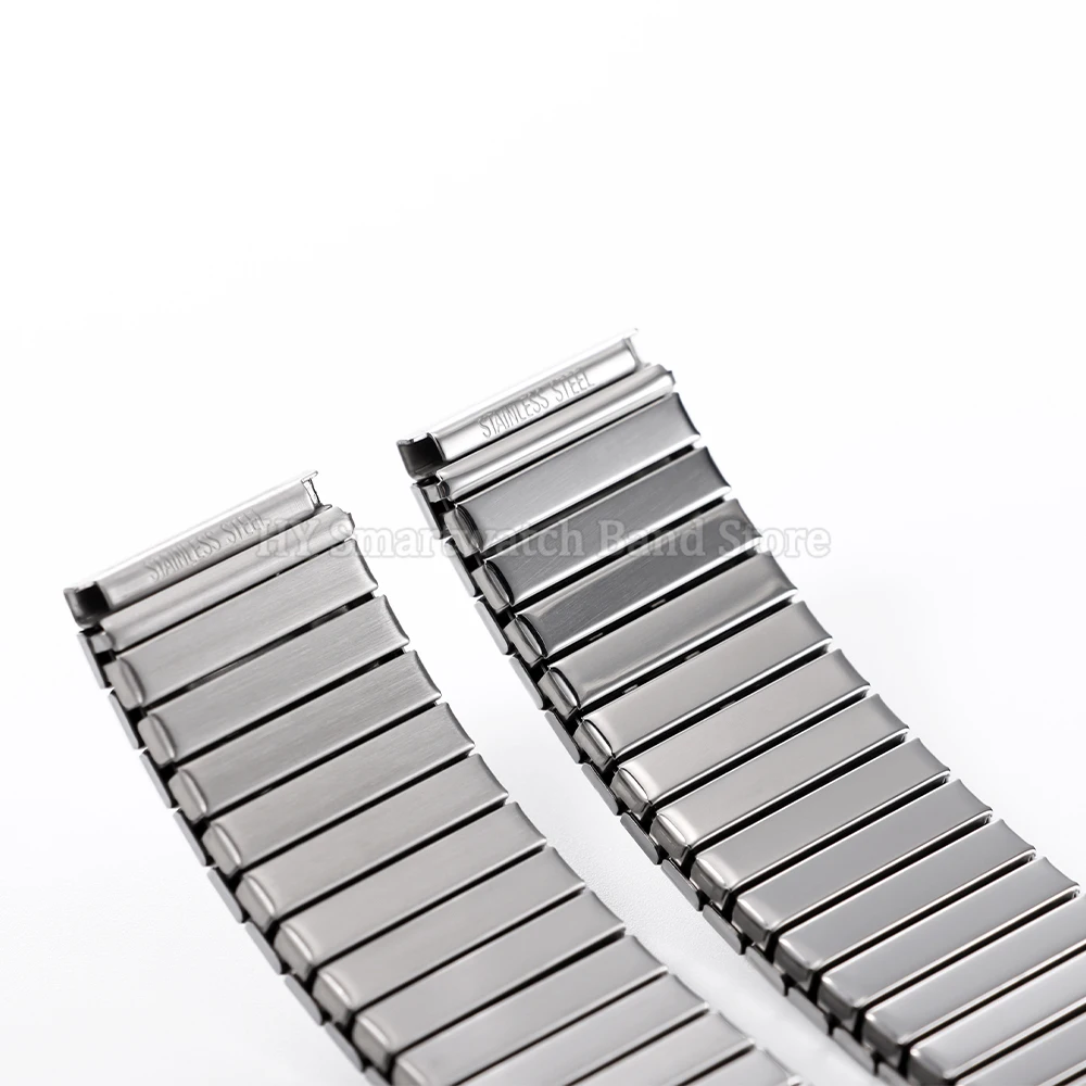Cinturino per orologio elastico in metallo da 16 mm 18 mm per uomo donna Cinturino da polso universale Accessori per bracciale elasticizzato con espansione in acciaio inossidabile