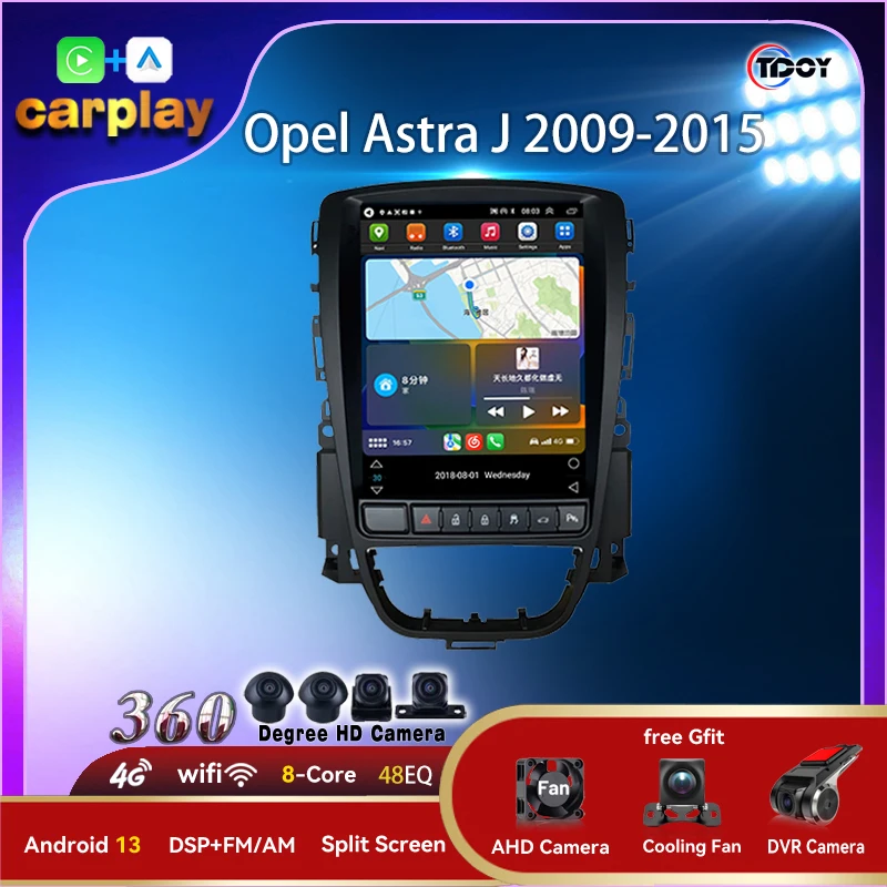 

9.7" Autoradio Car Radio For Opel Astra J 2009-2015 Carplay Wireless Android Auto Multimedia Automotive Video Stereo 8Core WIFI