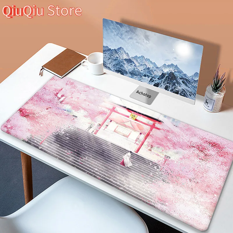 Large Mouse Pad XXL Computer Mousepad Japanese Shrine Landscape 900x400mm Keyboard Mat Table Pad Gamer Mousepads Desk Mat