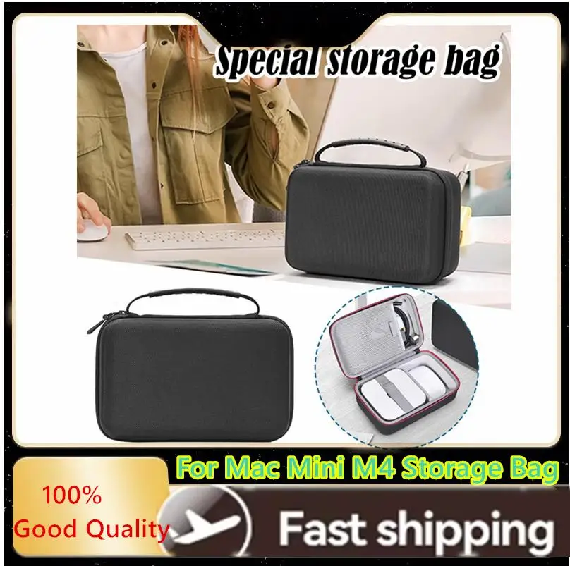 For Mac Mini M4 Hard Carrying Case Shockproof Game Travel Storage Bag Anti-Scratch Protective Case Carrying Case