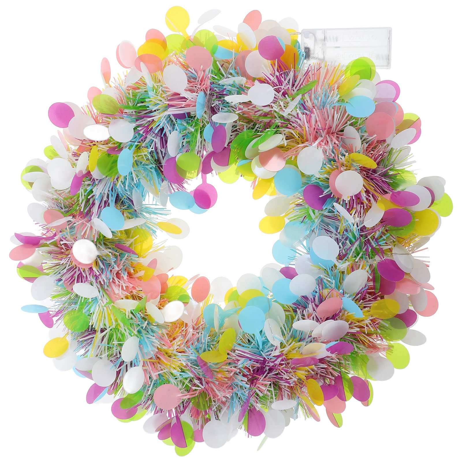 

Tinsel Christmas Wreath Glitter Garland Holiday Door Tree Mantel Window Decoration No Festive Indoor Outdoor Decor