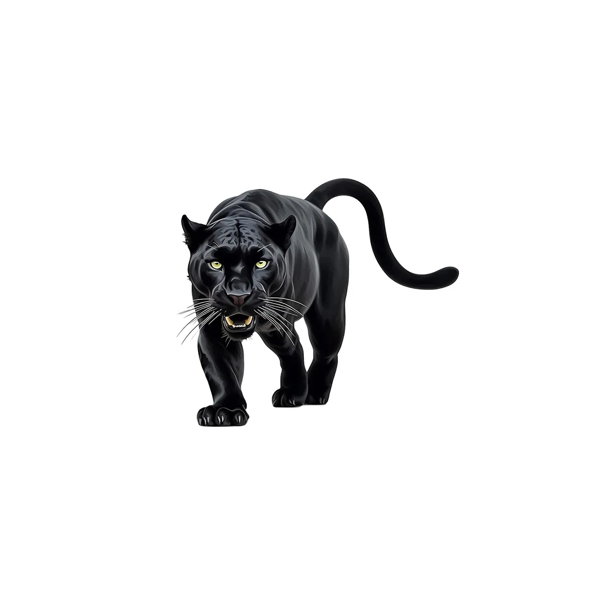 Creative Simulation 3D Three-dimensional Black Panther Car Stickers Window Stickers Living Room Background Decoration Art Decals