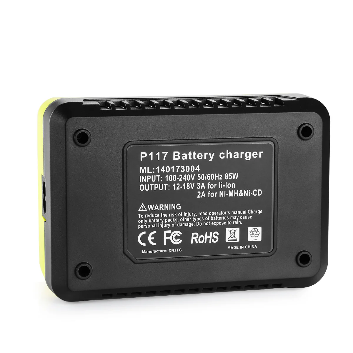 ELEOPTION P117 P118 3A Battery Charger For Ryobi 12V-18V Ni-Cd Ni-Mh Lithium Battery P108 P102,P107,P103,P104,P105,P106