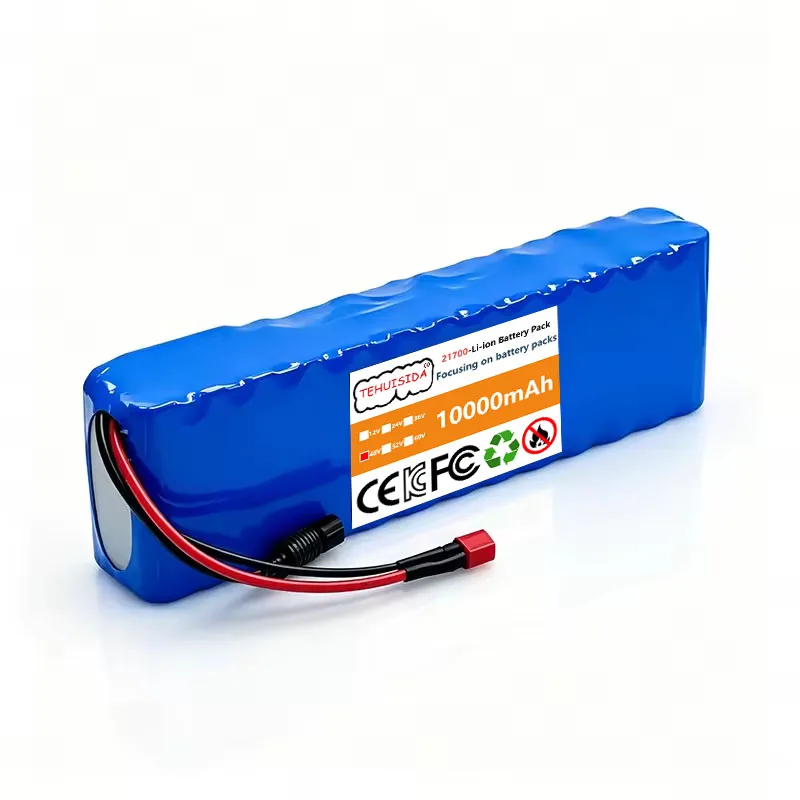 48V 13S2P 21700 10000mAh Rechargeable Battery with Built-in BMS 350W~700W, Suitable for 48V Electric Scooters