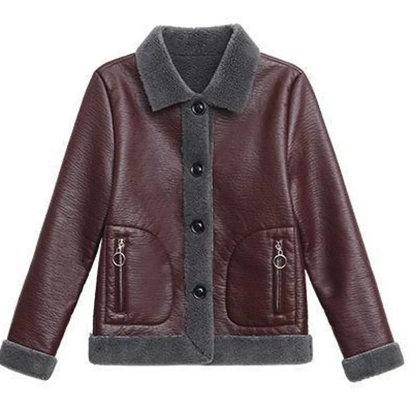 Fleece Warm Leather  Women's 2022 Autumn And Winter New Fur Collar Trend Fur One-piece Fashion Loose Women's  Trend