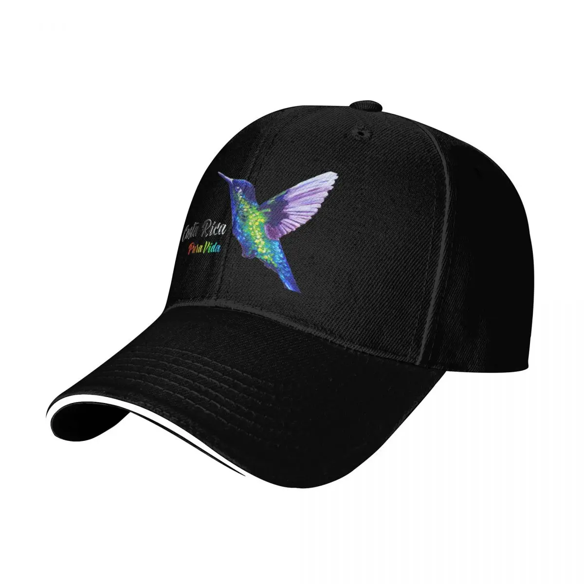 Hummingbird, Costa Rica, Pura Vida Baseball Cap Casual Daily Wear Quick Dry Performance Cotton Twill Breathable