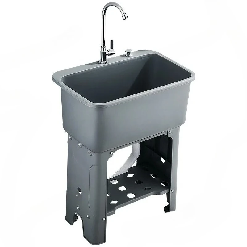 

Plastic Kitchen Sinks Home Vegetable Sink Minimalist Commercial Kitchen Accessories Floor-standing Large Sinks for Kitchen