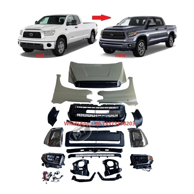 

MAICTOP Auto Body Parts Bumper Esay Installation Upgrade Facelift Body Kit for Toyota tundra 2008-2013 Upgrade to 2014-2020