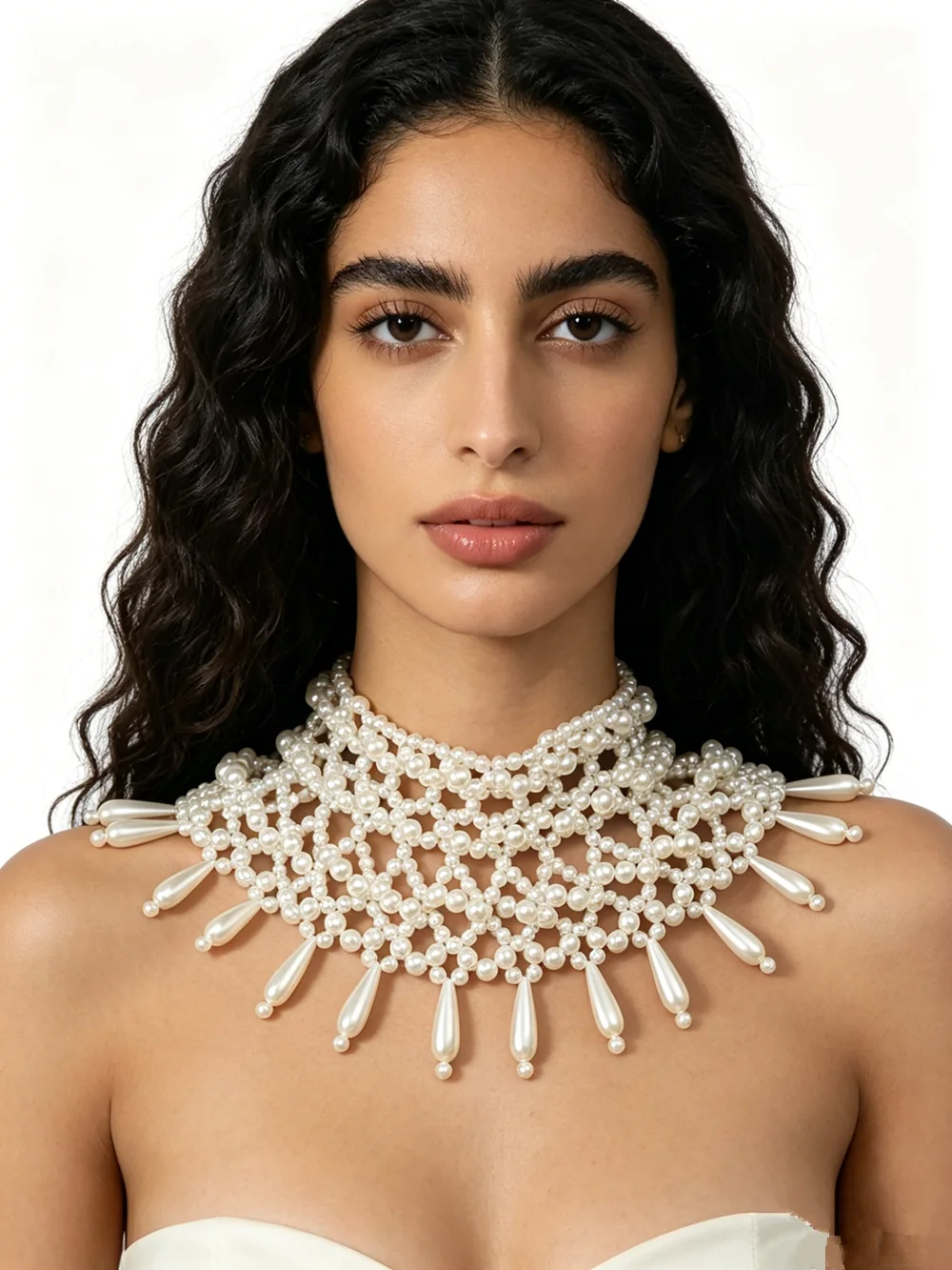 retro-french-imitation-pearl-shawl-with-woven-mesh-long-oval-tassel-suitable-for-weddings-holiday-gifts-ladies-large-necklace