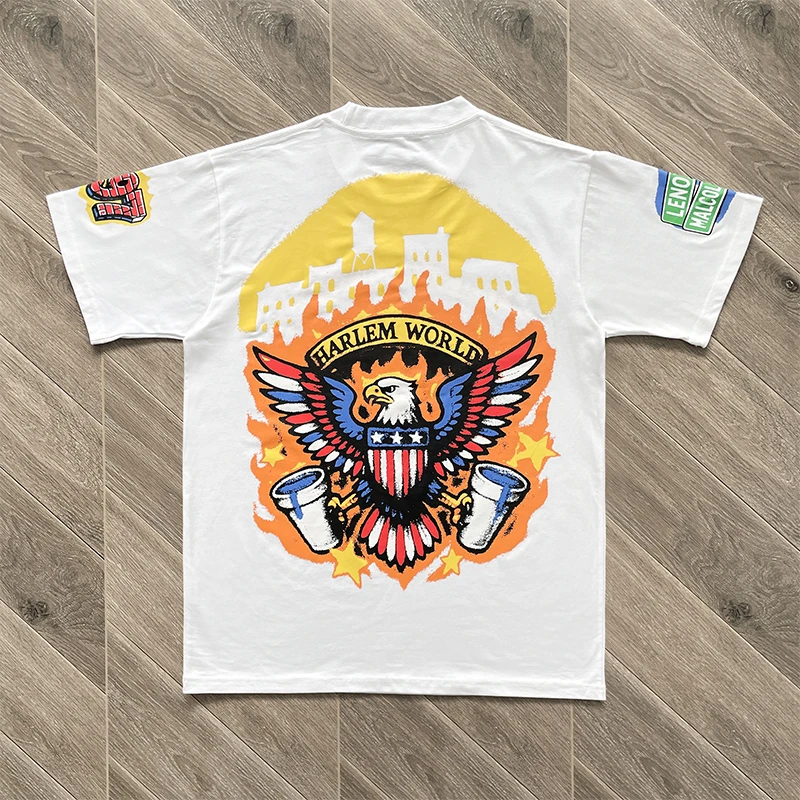 

Black White Flag Letters Print That's A Awful Lot of Cough Syrup T Shirt Men Women Back Flag Style Eagle Print Short Sleeve Tops