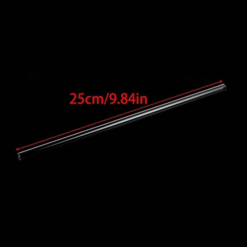 Reusable Thick Straws Wedding Birthday Party Clear Glass Drinking Straws M68E