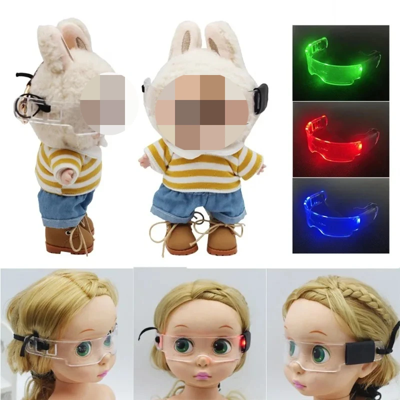 

20-15cm Doll Glasses Compatitable with Light Up Goggles Doll Eyeglasses Doll Dress up Glasses Doll Accessories Play House