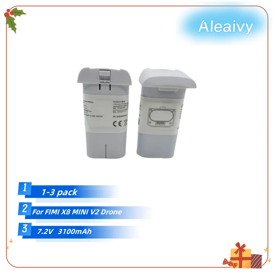 

Upgraded 7.2V 3100mAh Battery Compatible with FIMI X8 MINI V2, High Performance Drone Battery, Reliable Quadcopter Replacement