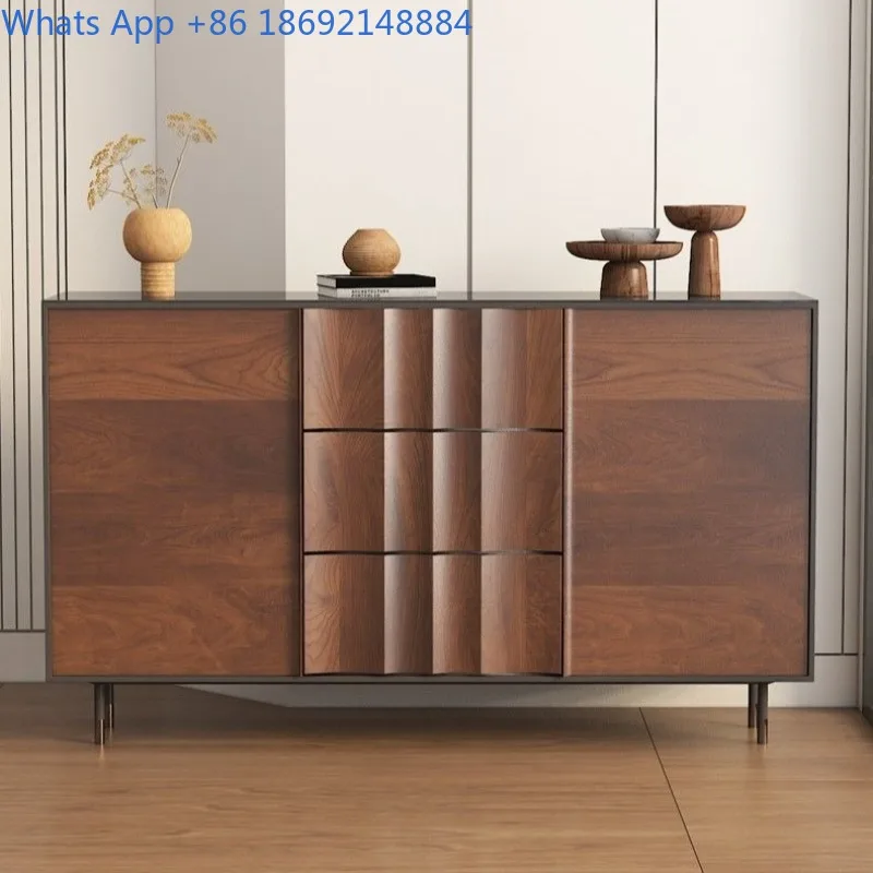 

Creative Sideboard Cabinet Solid Wood Storage Wine Cabinet Italian Style Living Room Decorative Cabinet Chest of Drawers
