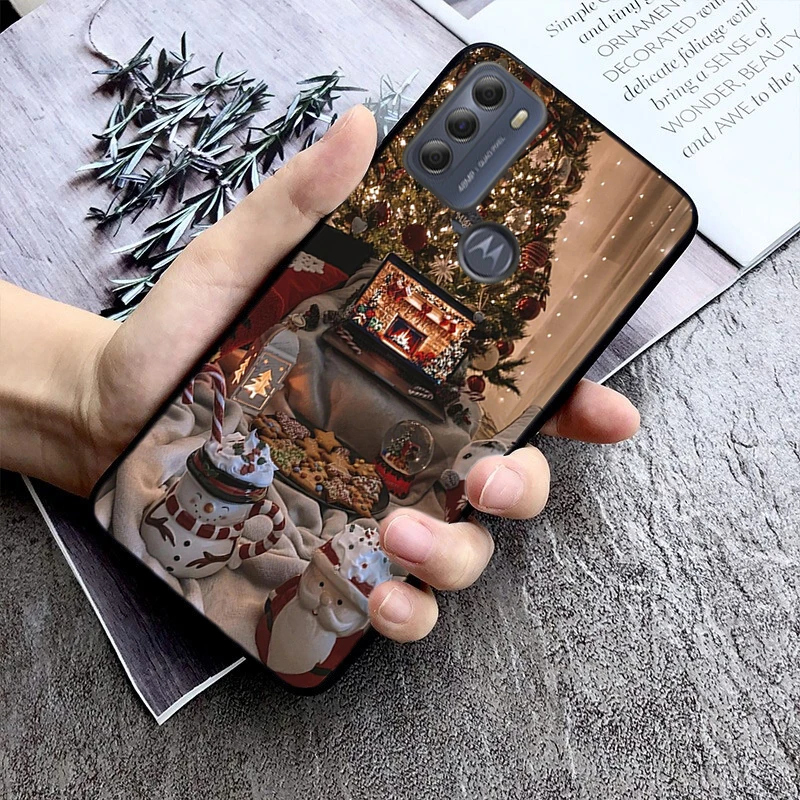 

Phone Case For Moto G85 G55 G84 G05 G13 G32 G54 G53 G14 G75 G31 G50 G60 G72 G24 Power G10 G20 G30 Christmas Tree Light Snow