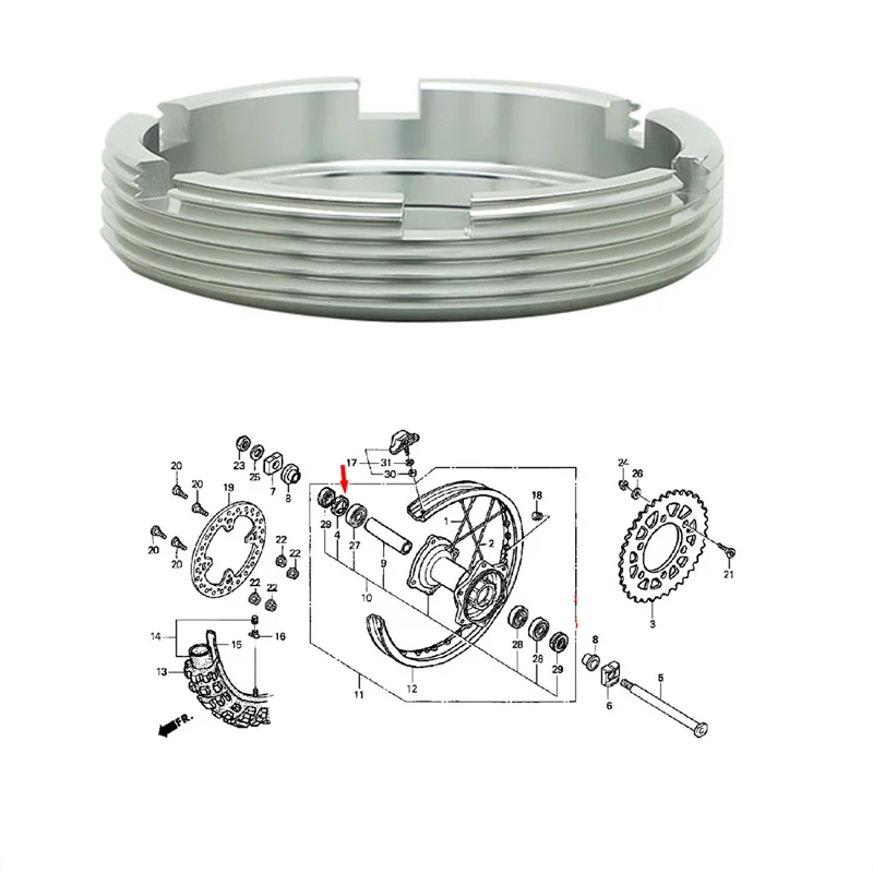 New For HONDA CR125 CR250 CRF450R CRF250R CRF250X CRF450X Rear Wheel Bearing Retainer