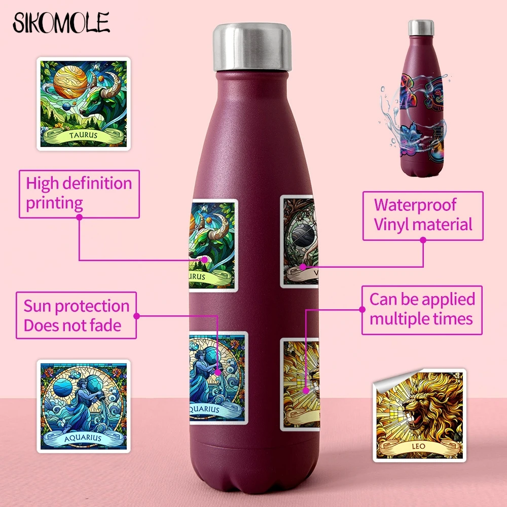 10/30/50PCS Twaalf Sterrenbeelden Tarot Kaarten Graffiti Stickers Esthetische DIY Decoratie Speelgoed Reisbagage Decal sticker Pack
