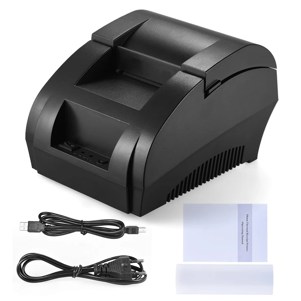 

【New】POS-5890K 58mm USB Thermal Printer Receipt Bill Ticket POS Cash Drawer Restaurant Retail Printing Thermal Printer