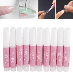 10pcs/Bag False Nails Glue Fake Nail Extension Extra Strong Glue for Acrylic Nails Tips Nail Art Accessories Manicure Tools 3G