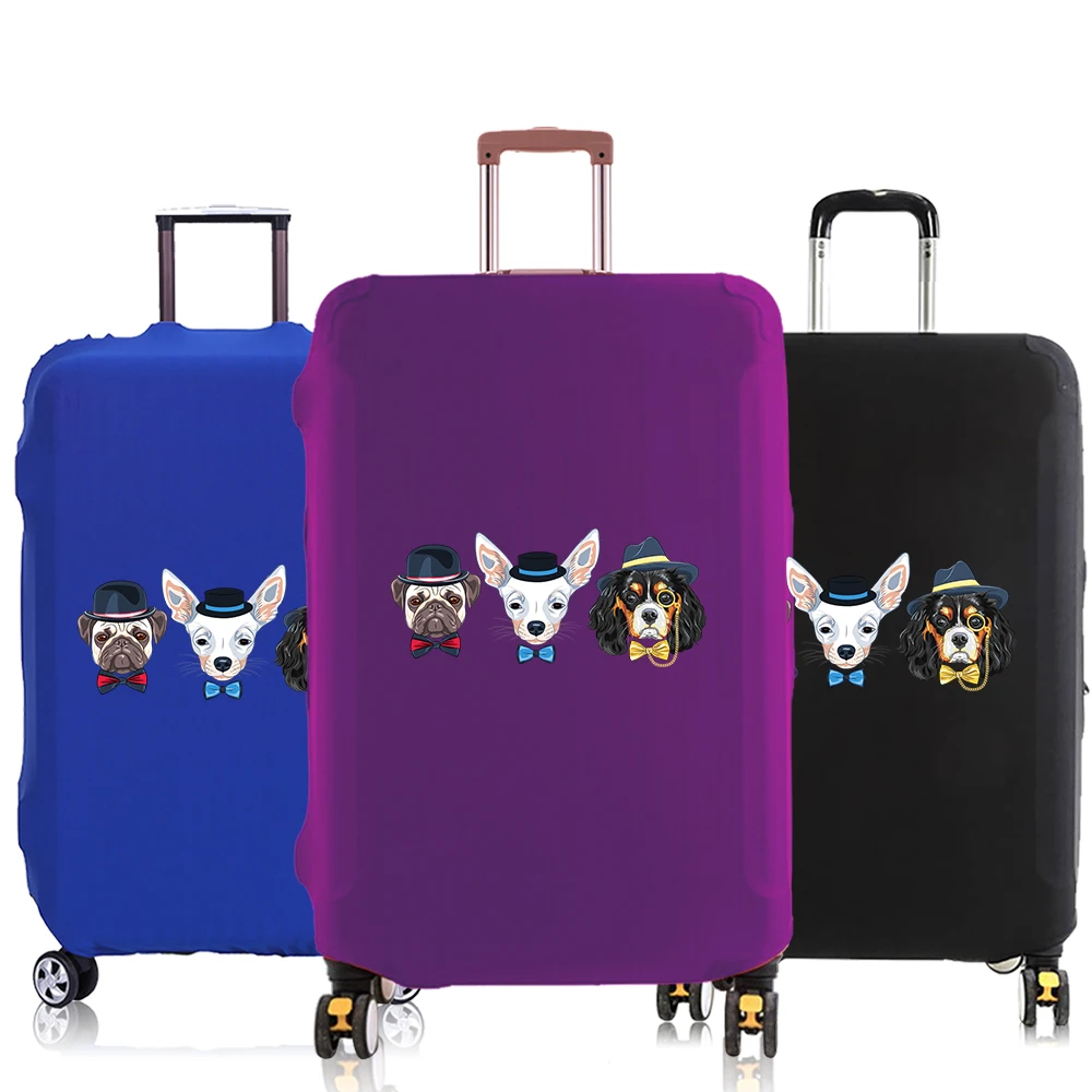 Luggage Cover for 18-30 inch Suitcase Elastic Baggage cover Travel Accessories Dust protective case Personality Dog Print Series