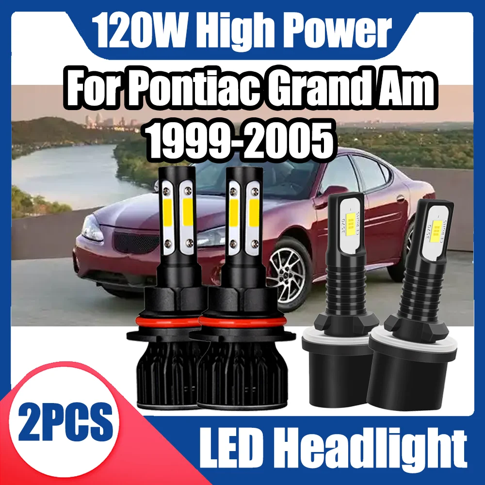

2PCS 6000K White Car Lights 20000LM Auto Head Lamps 12V LED Headlight For Pontiac Grand Am 1999 2000 2001 2002 2003 2004 2005