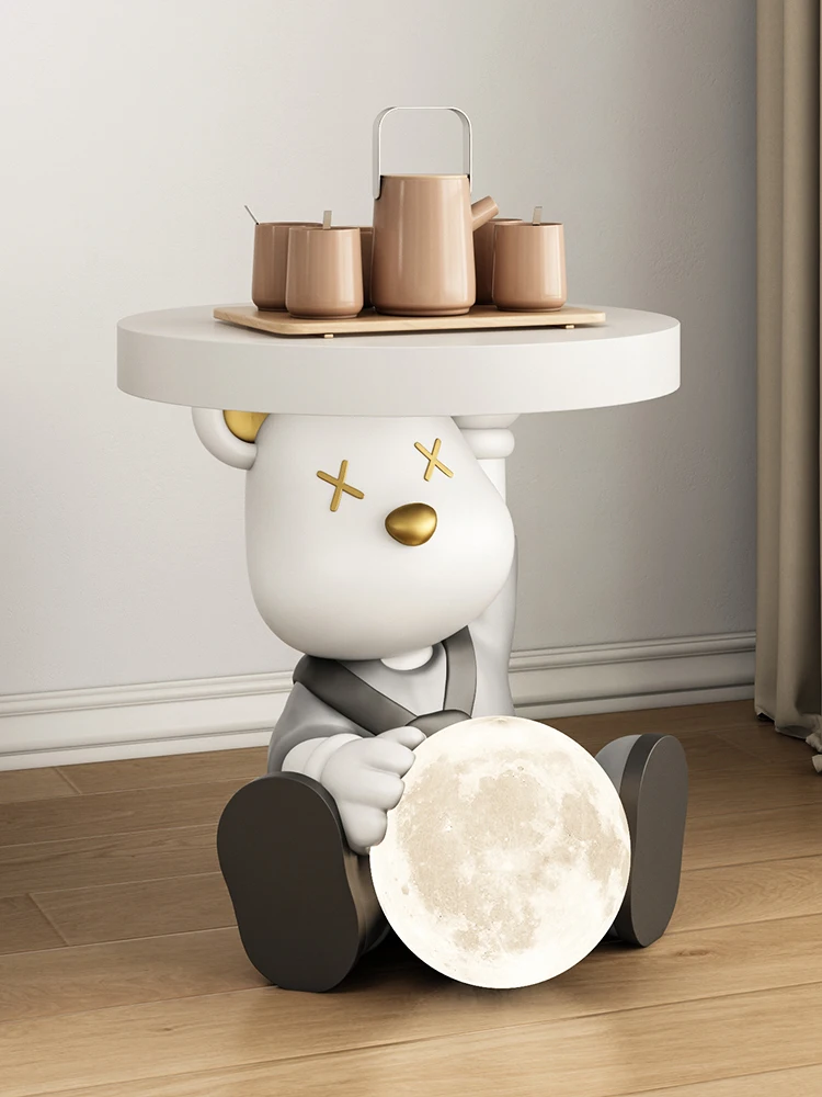 Nordic Furniture Coffee Table Living Room Furniture Sofa Side Table Creative Decoration Cartoon Bear Table Bedroom Bedside Table