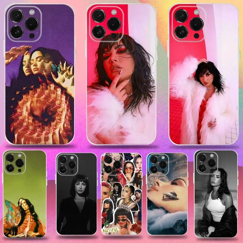 

Singer D-Demi L-Lovato Phone Case For iPhone 16,15,14,13,12,11 Pro,Max,Plus,X,XS,XR,SE,Mini Transparent Silicone Soft