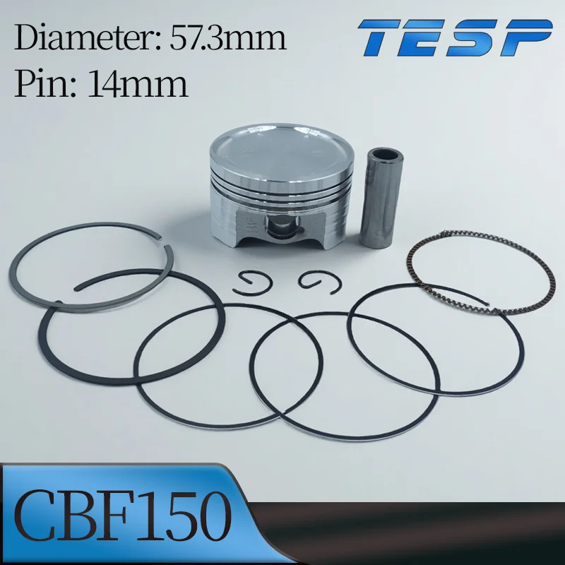 Kit de pistón de motocicleta para Honda CBF150 CBF 150 XR150 KTT150 XR KTT 150cc STD 57,3mm de diámetro 14mm conjunto de pistón con anillo