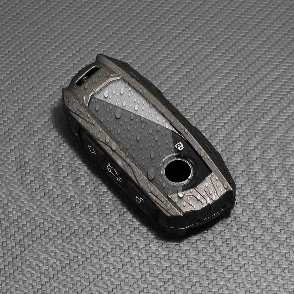 Zinc Alloy Case For BMW 7 Series X7 I7 IX 740LI Alcantara Car Remote Key Case Cover Shell Accessories