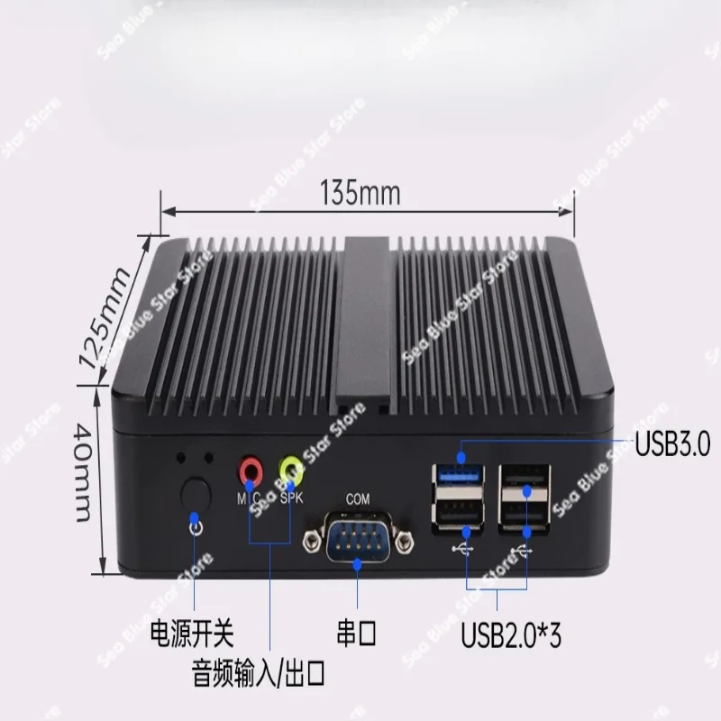 Mini Industrial Control Computer Host N2830 N2920 J1800 J1900 Dual Network Ports, Embedded Micro Host