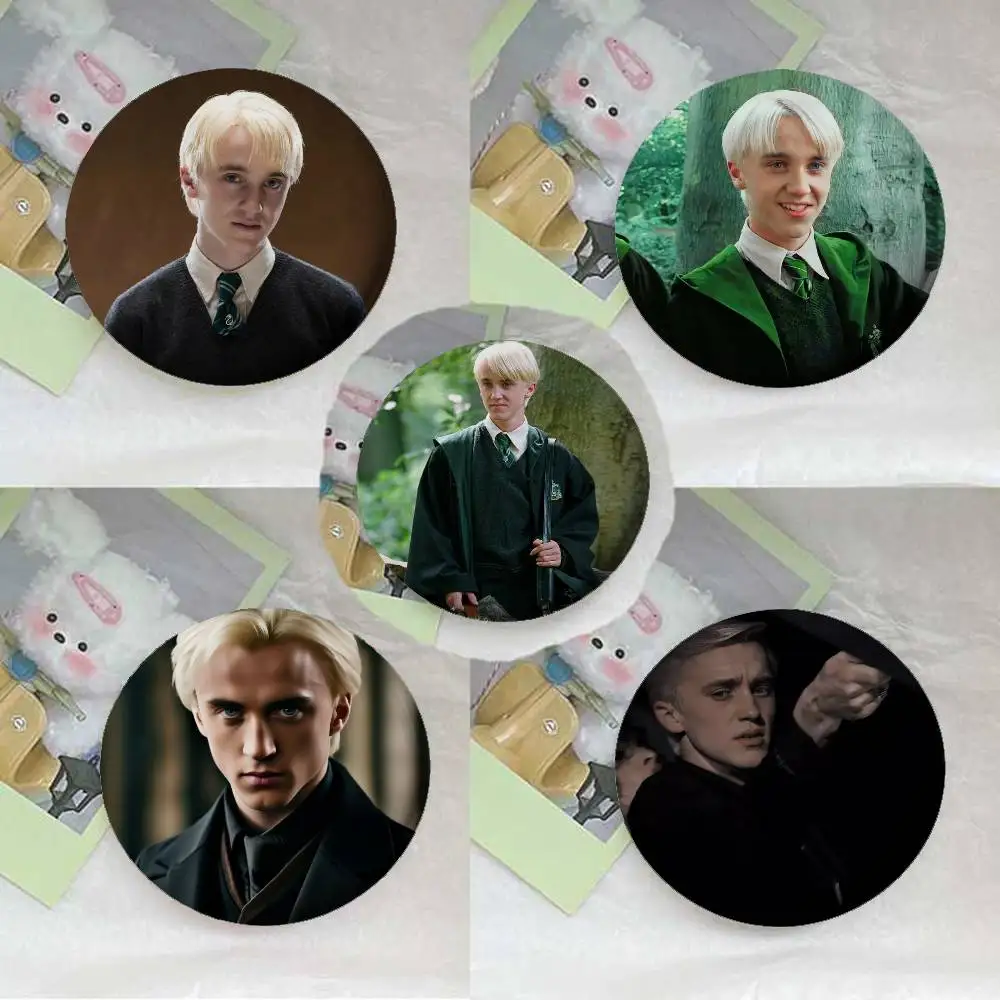 Draco Lucius Malfoy Badges Tinplate Soft Button Pin Brooch Metal Badge Custom Jewelry Accessories Hat Bag Lapel