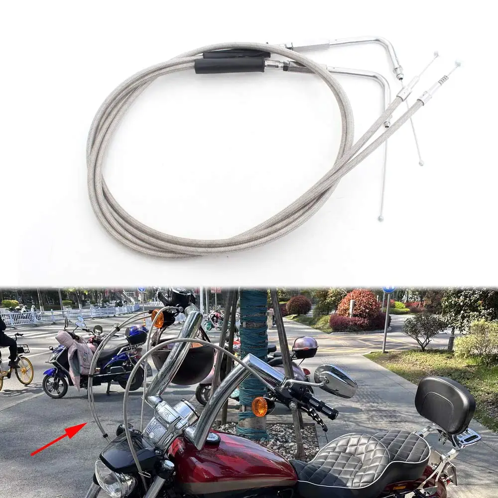 

Motorcycle Accessory Throttle Cable Wire Wolfram Steel 130cm For Harley XL 1200 883 Dyna Softail Touring Electra Glide 1996-2010