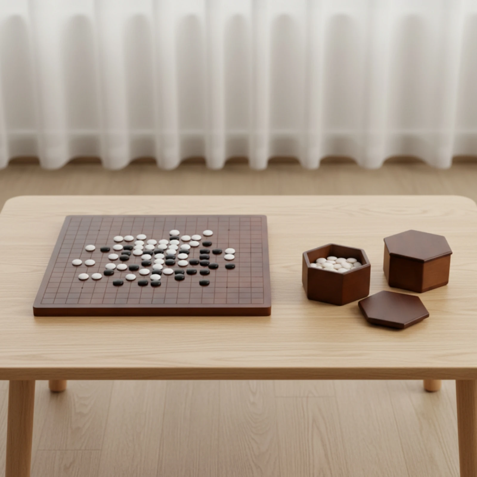 Wooden Go Board with Stones Lo - đánh giá và giá Board Game Strategi