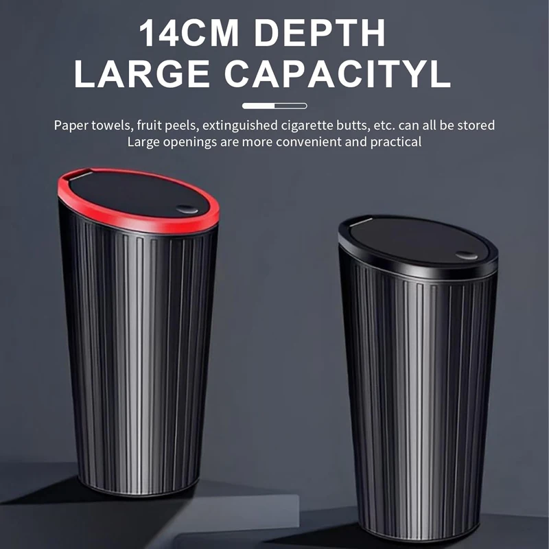 Car Trash Bin Can Mini Auto Dust Organizer Car Interior Rubbish Bag Garbage Container Storage Box Bucket Auto Accessor