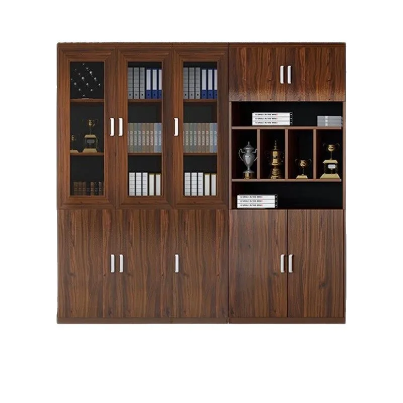 

New Chinese data filing cabinet office desk locker office background display cabinet