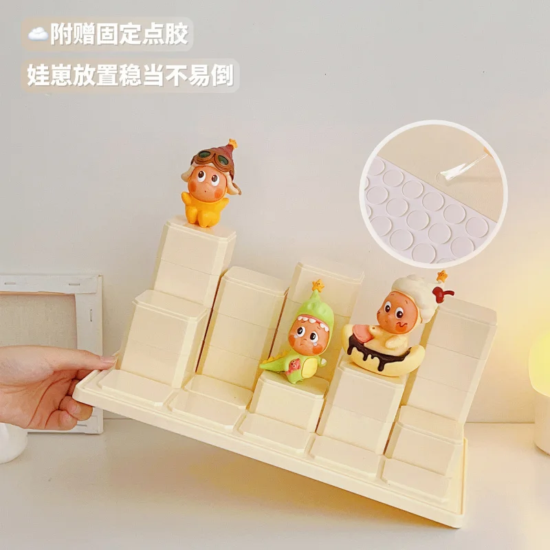 Vinyl Figure stage DIYmodule display box,transparent High-Low Displacement Doll Showcase,acrylic Action Figure storage box